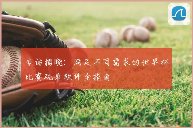 专访揭晓：满足不同需求的世界杯比赛观看软件全指南